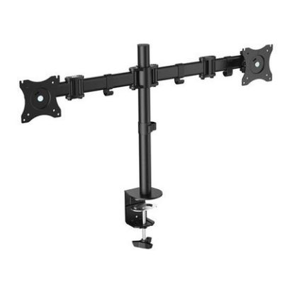 Imagem de Suporte Mesa Articulado p/ 2 Ecrãs 13"/27" Equip Preto