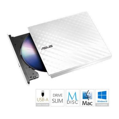 Imagem de Gravador DVD USB2.0 Asus SDRW-08D2S-U Lite Slim Branco