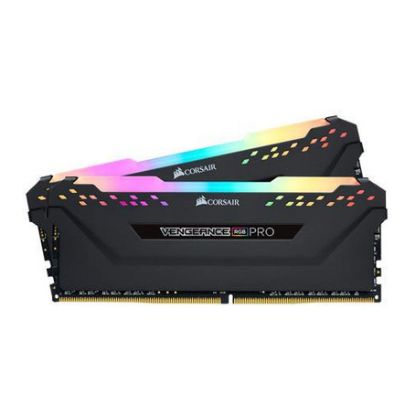 Imagem de Dimm DDR4 Pack 2x 8GB (16GB) Corsair CL16 3200Mhz Vengeance RGB PRO Preta