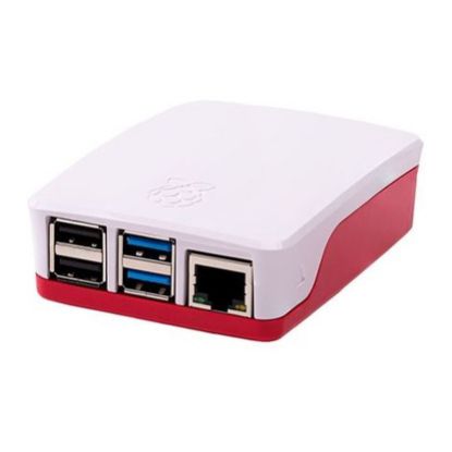 Imagem de Caixa Raspberry Pi 4 Modelo B - Branca/Vermelha