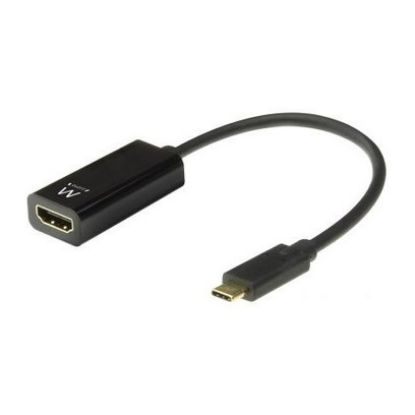 Imagem de Cabo Adaptador Type-C p/ HDMI M/F Ewent Preto - 15cm