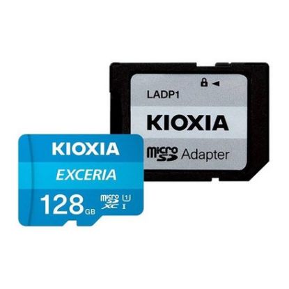 Imagem de MicroSD Kioxia Exceria UHS-I 128GB Class10 (U1) 100MB/s + AdaptadorSD