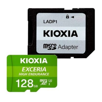Imagem de MicroSD Kioxia Exceria High Endurance UHS-I 128GB Class10 (U3) V30 A1 65/100MB/s + AdaptadorSD