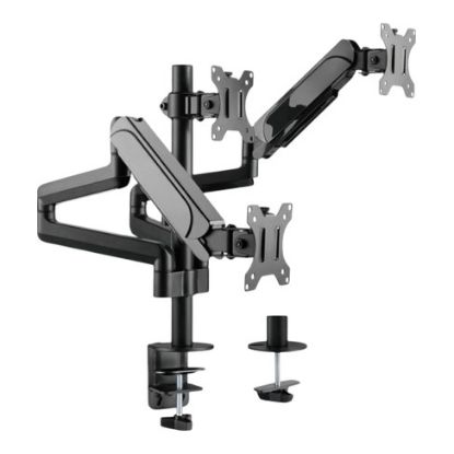 Imagem de Suporte Mesa Articulado p/ 3 Ecrãs 17"/27" Equip Preto