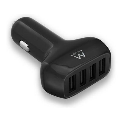 Imagem de Carregador de Isqueiro Ewent 4 Portas USB 9.6A Preto