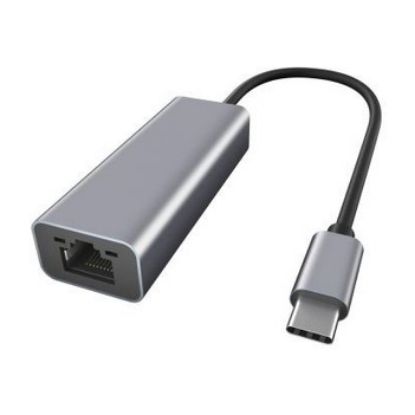 Imagem de Adaptador de Rede Type-C p/ RJ45 Gigabit Ewent Cinza