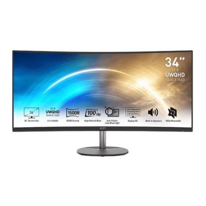 Imagem de Monitor MSI 34" PRO MP341CQ VA WQHD 21:9 Curvo 100Hz (1ms)