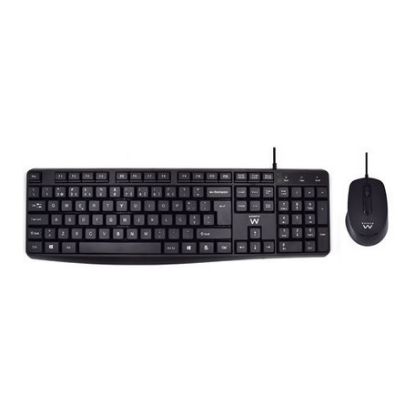 Imagem de Teclado e Rato Ewent EW3007 Silent USB Preto (PT)