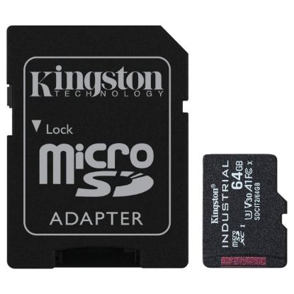 Imagem de MicroSD Kingston 64Gb Class10 (A1) SDHC Industrial + AdaptadorSD