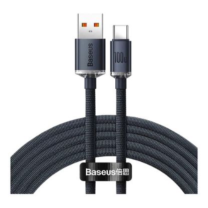 Imagem de Cabo USB2.0 p/ Type-C Baseus Crystal Shine Preto - 1.2Mtr