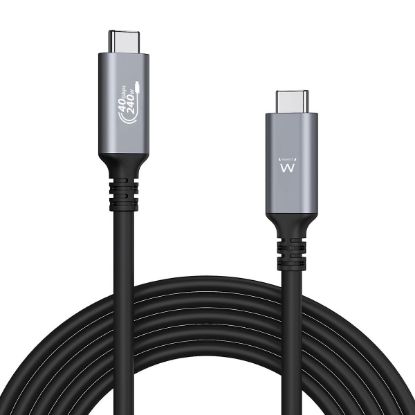 Imagem de Cabo Thunderbolt 4 (Type-C) 240W 40Gbps 8K 60Hz Ewent Preto - 1Mtr