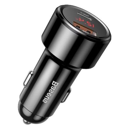 Imagem de Carregador de Isqueiro Baseus USB + Type-C 45W Preto
