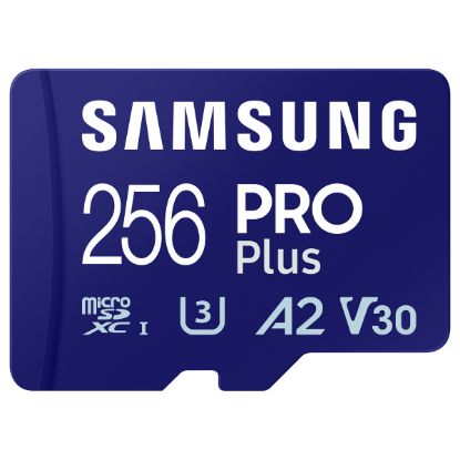 Imagem de MicroSD Samsung Pro Plus UHS-I 256GB Class10 (U3) V30 A2 130/180MB/s + AdaptadorSD