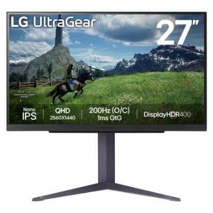 Imagem de Monitor LG 27" UltraGear 27GS85Q-B Nano IPS QHD 16:9 200Hz FreeSync/G-SYNC HDR 400 (1ms)