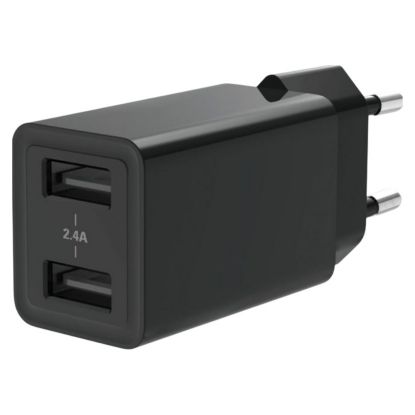 Imagem de Carregador de Tomada Conceptronic ALTHEA06B 2 Portas USB 12W 2.4A Preto