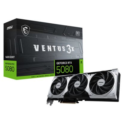 Imagem de Placa Gráfica MSI GeForce RTX 5080 VENTUS 3X OC PLUS 16G DLSS4