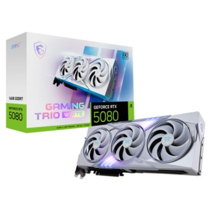 Imagem de Placa Gráfica MSI GeForce RTX 5080 GAMING TRIO OC WHITE 16G DLSS4
