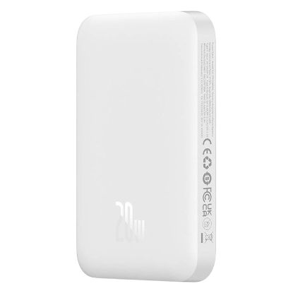 Imagem de Powerbank 6000mAh Baseus Magnetic Mini Air MagSafe Wireless Charging 20W Branca