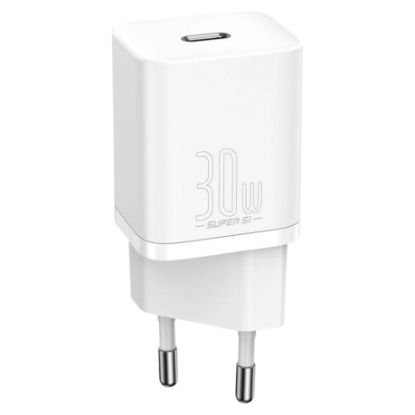 Imagem de Carregador de Tomada Baseus Type-C Fast Charger (Mini) 1C 30W Branco