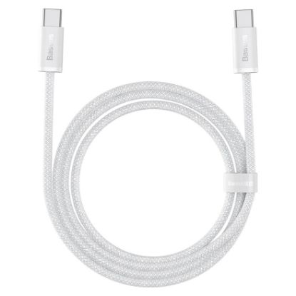 Imagem de Cabo Type-C to Type-C Silky Series Fast Charging 100W Baseus Branco - 2Mtr
