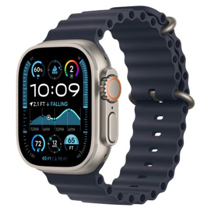 Imagem de Bracelete Apple Ocean Azul Navy - Titânio Natural - (49mm)