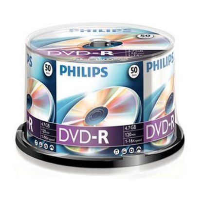 Imagem de DVD-R 16x Philips 4.7Gb Pack50