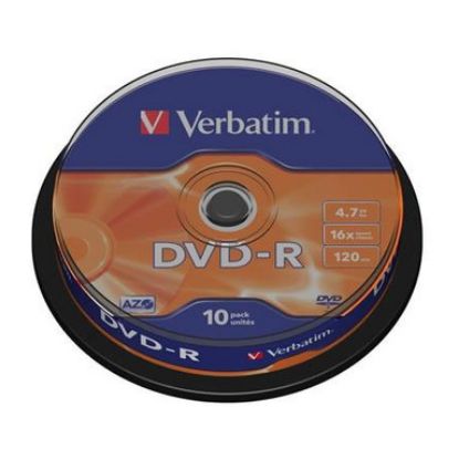 Imagem de DVD-R 16x Verbatim 4.7Gb Pack10 Prateado Matt