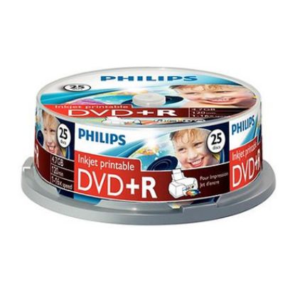 Imagem de DVD+R 16x Philips 4.7Gb Pack25 Printable