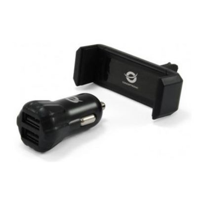 Imagem de Carregador de Isqueiro Conceptronic 2 Portas USB 2A + Suporte Auto