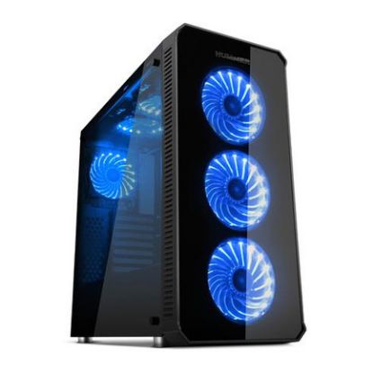 Imagem de Caixa NOX Hummer TGX Rainbow RGB Preta (E-ATX) (Vidro Temperado)