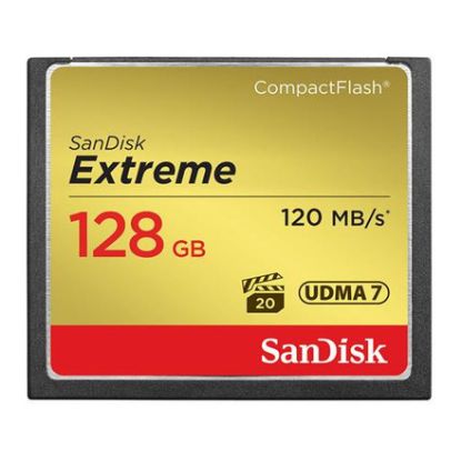 Imagem de Compact Flash SanDisk Extreme 128Gb (120MB/s)