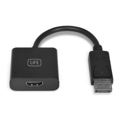 Imagem de Cabo Adaptador DisplayPort p/ HDMI M/F 1Life Preto