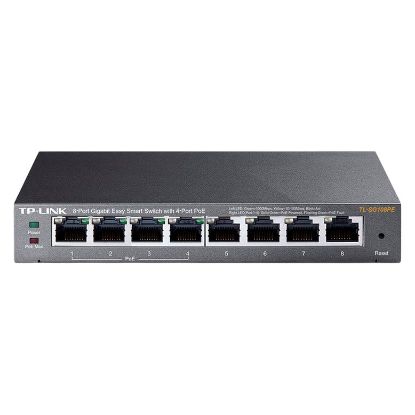Imagem de Switch de Rede TP-Link 8 Portas Gigabit 4xPoE+ - TL-SG108PE