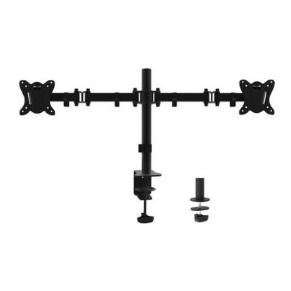 Imagem de Suporte Mesa Articulado p/ 2 Ecrãs 13"/32" Equip Preto