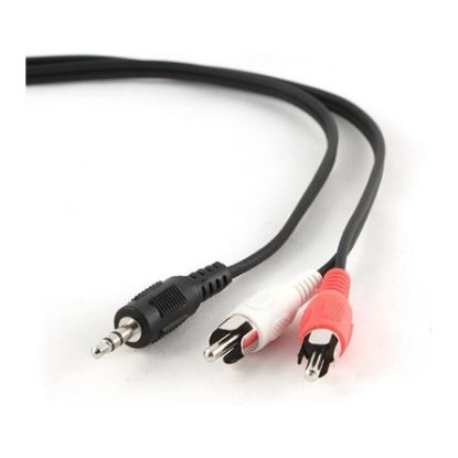 Imagem de Cabo Adaptador Audio 3.5mm p/ Dual RCA Gembird M/M 2.5Mtr