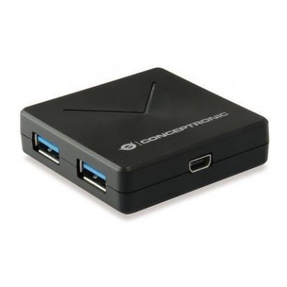Imagem de Hub USB3.0 4 Portas Conceptronic HUBBIES02B Preto