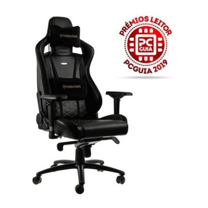 Imagem de Cadeira Gaming noblechairs EPIC PU Leather Preta/Dourada