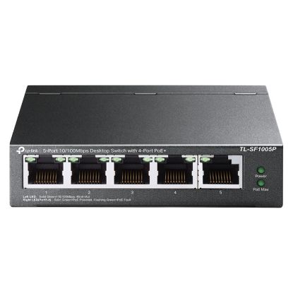 Imagem de Switch de Rede TP-Link 5 Portas 10/100Mbps 4xPoE - TL-SF1005P