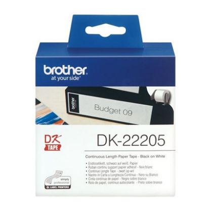 Imagem de Fita Contínua de Papel Térmico p/ Etiquetas Brother DK22205