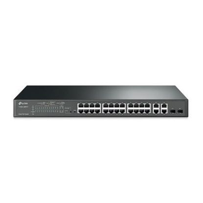 Imagem de Switch de Rede TP-Link 24 Portas 10/100 Mbps + Gigabit 4xPoE + 2 Combo- T1500-28PCT