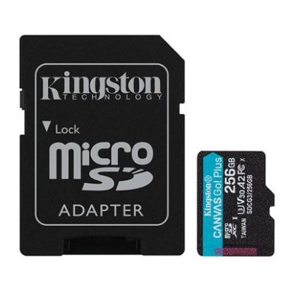 Imagem de MicroSD Kingston 256Gb Class10 (U3) 4K Canvas Go Plus 170/90MB/s + AdaptadorSD