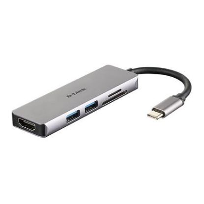 Imagem de Docking Station D-Link Type-C 2 Portas USB3.0 + Multiport DUB-M530 Cinza