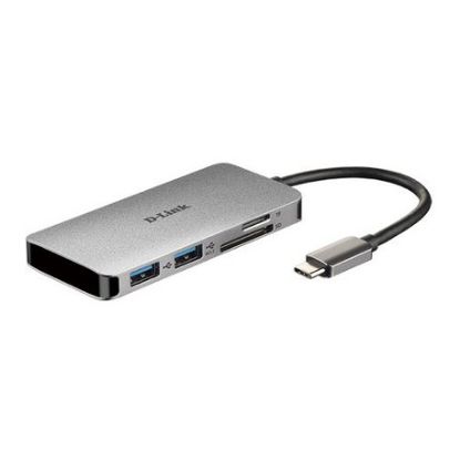 Imagem de Docking Station D-Link Type-C 2 Portas USB3.0 + ThunderBolt 3 Multiport DUB-M610 100W Cinza