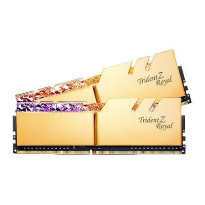 Imagem de Dimm DDR4 Pack 2x 8GB (16GB) G.Skill CL18 3600Mhz Trident Z Royal RGB Dourada