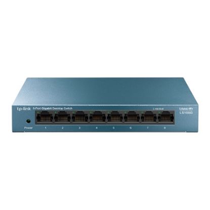 Imagem de Switch de Rede TP-Link LiteWave 8 Portas Gigabit - LS108G (Aço)
