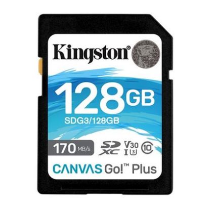 Imagem de Secure Digital Kingston 128Gb Class10 (U3) 4K 90/170MB/s Canvas Go! Plus
