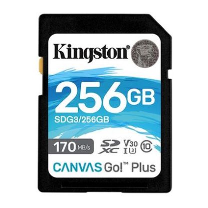 Imagem de Secure Digital Kingston 256Gb Class10 (U3) 4K 90/170MB/s Canvas Go! Plus