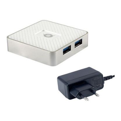 Imagem de Hub USB3.0 4 Portas Conceptronic Hubbies 3 Branco + Transformador