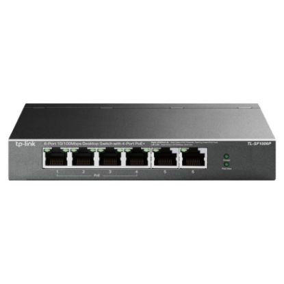 Imagem de Switch de Rede TP-Link 6 Portas 10/100Mbps 4xPoE - TL-SF1006P