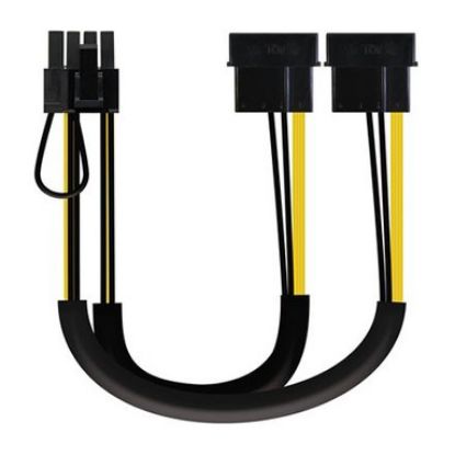Imagem de Cabo de Alimentação NanoCable 2x Molex (4pin) p/ 1x PCI-E (6+2pin)